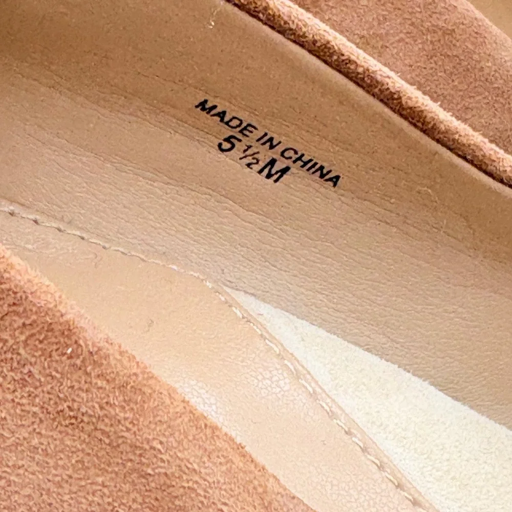 Banana Republic Block Heel Pumps Womens 5.5 Brown Suede Point Toe Office Classic